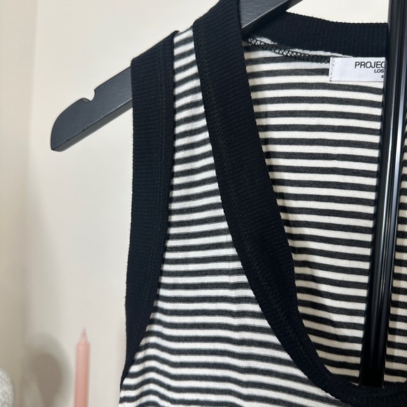 Project Social T Black and White Striped Tank Top - Picture 2 of 6